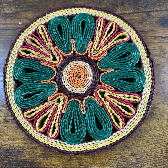 Vintage Trivets Hot Pads Boho Decor Flower Floral Daisy Pot Holder Lots Of 4 - Picture 4 of 5